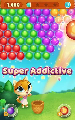 Изображение игры: Kitty Pop Bubble Shooter