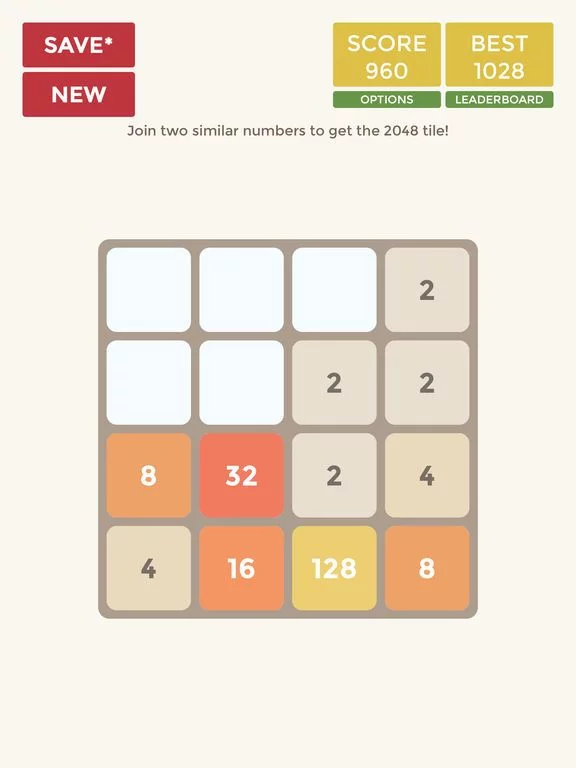 Изображение игры: 2048 4x4 5x5 6x6 - Classic & Plus