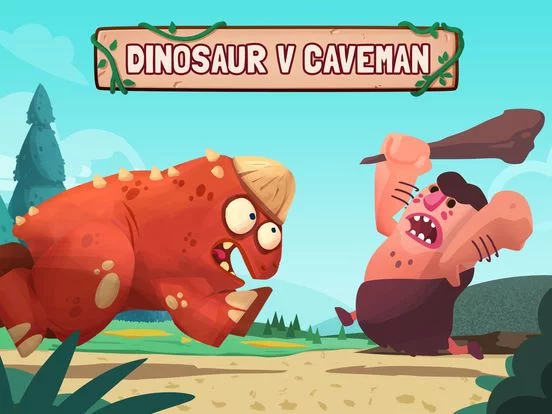 Изображение игры: Dino Bash - Dinosaurs vs Cavemen Defense