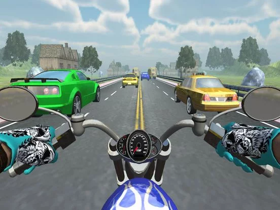 Изображение игры: Real Bike Traffic Rider Virtual Reality Glasses