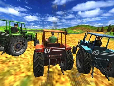 Изображение игры: Tractor Racing ( 3D Heavy Monster Truck Race Game on Dirt Track )