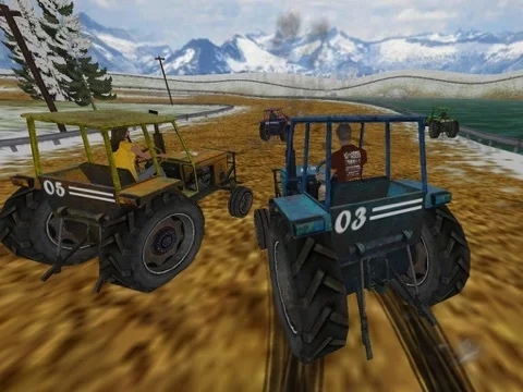 Изображение игры: Tractor Racing ( 3D Heavy Monster Truck Race Game on Dirt Track )