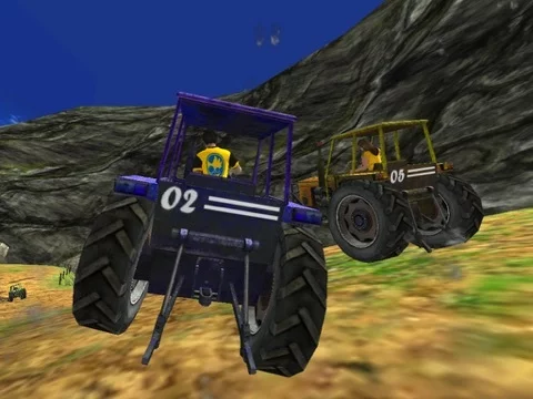 Изображение игры: Tractor Racing ( 3D Heavy Monster Truck Race Game on Dirt Track )