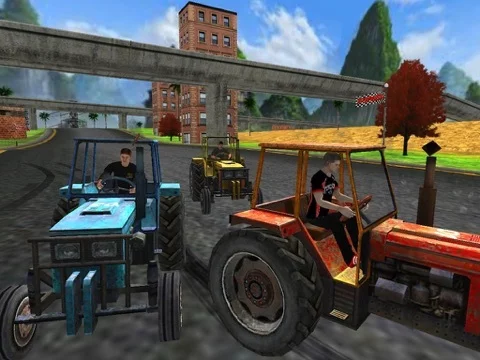 Изображение игры: Tractor Racing ( 3D Heavy Monster Truck Race Game on Dirt Track )