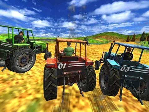 Изображение игры: Tractor Racing ( 3D Heavy Monster Truck Race Game on Dirt Track )