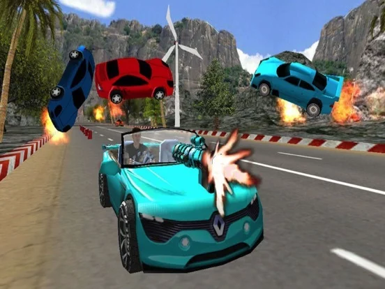 Изображение игры: Burning Highway ( 3D Car Shooting Games )