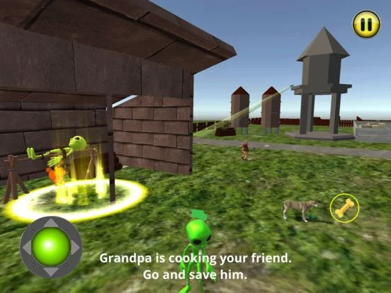 Изображение игры: Green Alien-scary grandpa