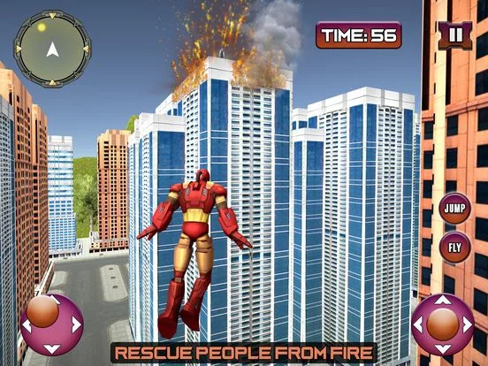 Изображение игры: Flying Super-Hero City Rescue