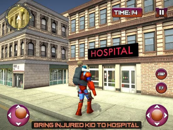 Изображение игры: Flying Super-Hero City Rescue