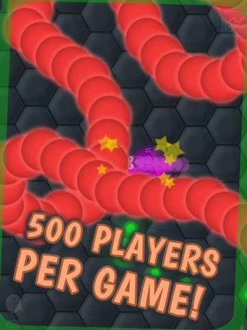Изображение игры: Slimy .IO: Snake Snither MMO -Run, Eat Color Dot