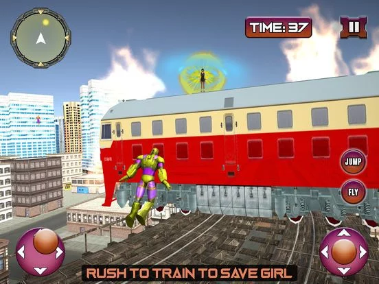 Изображение игры: Flying Super-Hero City Rescue