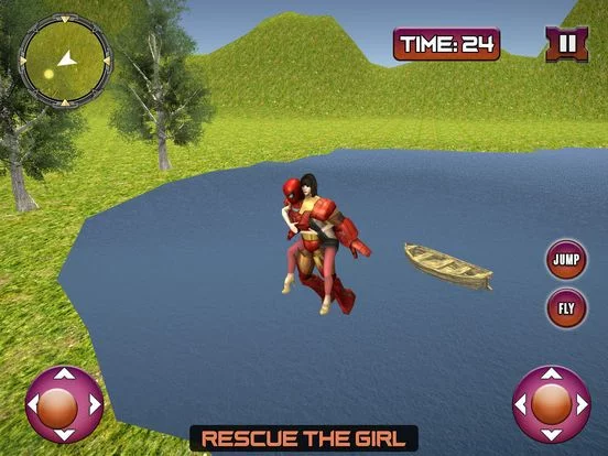 Изображение игры: Flying Super-Hero City Rescue
