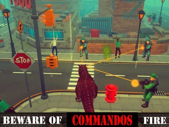Изображение игры: 3D Dinosaur City Stampede Pro: Free Jurassic Game