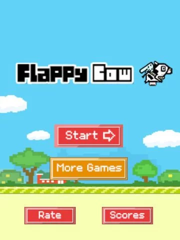 Изображение игры: Flappy Cow - Bird Flyer