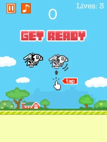 Изображение игры: Flappy Cow - Bird Flyer