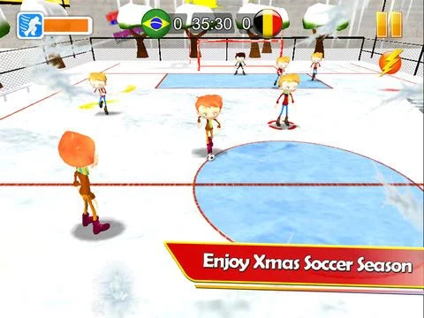 Изображение игры: Play Football Xmas. A real soccer sports games for holiday christmas season 2014