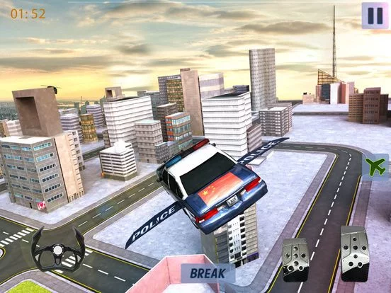 Изображение игры: Police flying racing car simulator