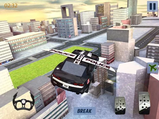 Изображение игры: Police flying racing car simulator