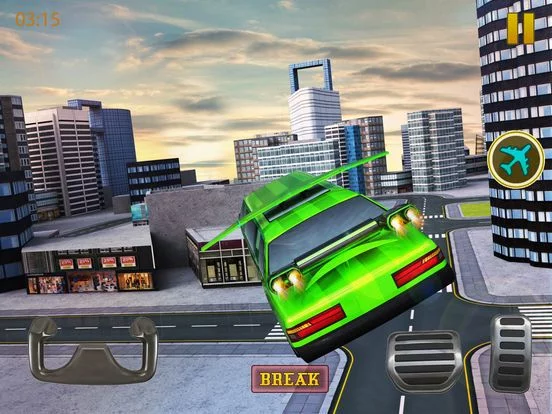 Изображение игры: Futuristic Limo stunts Flying Car Simulator