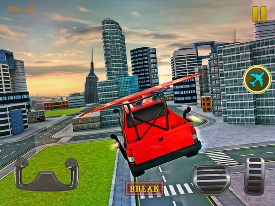 Изображение игры: Futuristic Limo stunts Flying Car Simulator