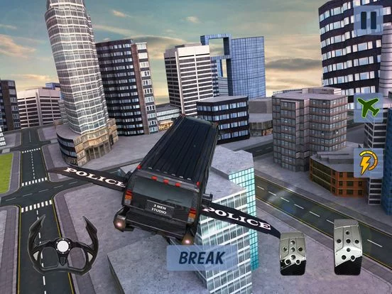 Изображение игры: Free Limo Flying Car Simulator