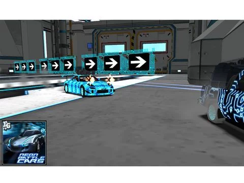Изображение игры: Neon Battle Cars Racing