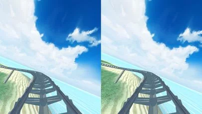 Изображение игры: Virtual Reality Roller Coaster for Google Cardboard VR