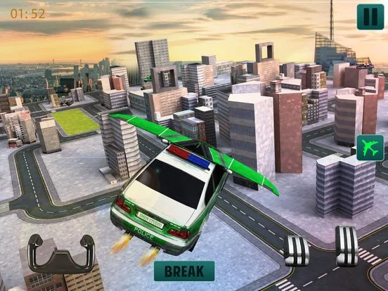 Изображение игры: Free flying police car games