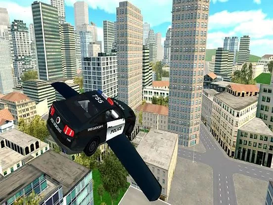 Изображение игры: Fly-ing Police Car Sim-ulator 3D