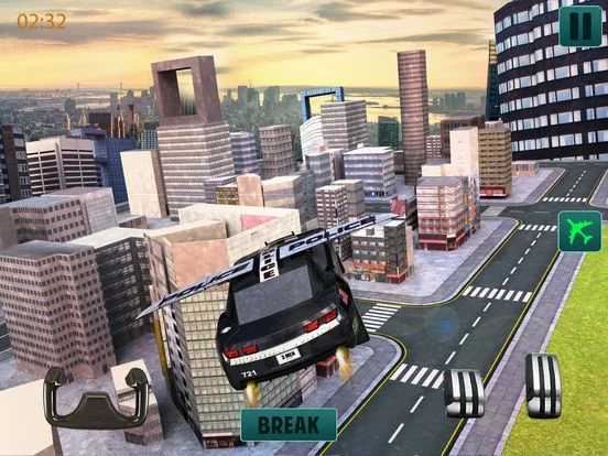 Изображение игры: Free flying police car games