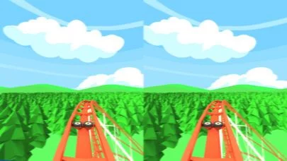 Изображение игры: VR RollerCoaster for Cardboard