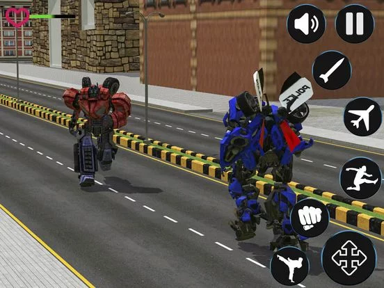 Изображение игры: police robot aircraft war