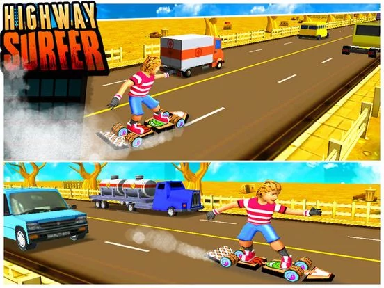 Изображение игры: Highway Surfer: Traffic Race