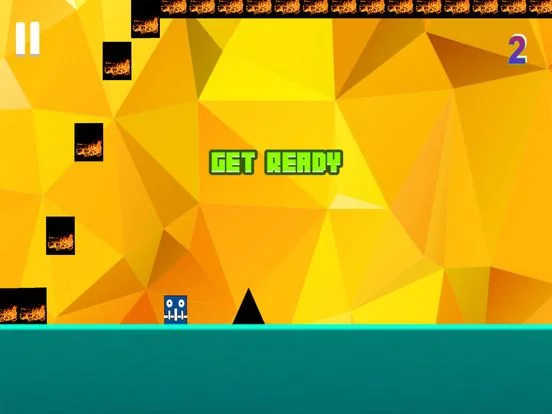 Изображение игры: Geometry fire Dash