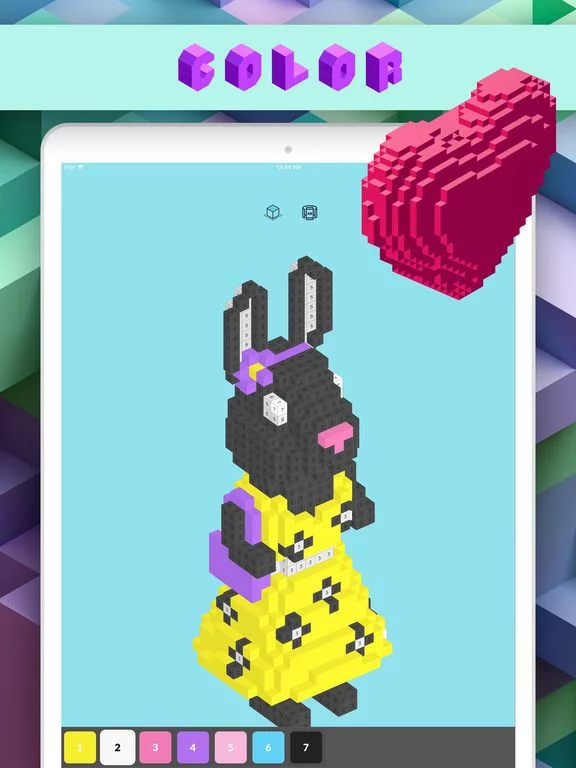 Изображение игры: 3d Number Coloring: Voxel Art