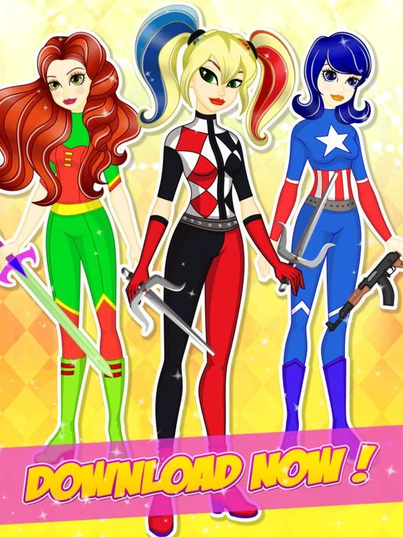Изображение игры: Super Hero Girls Dress Up Games