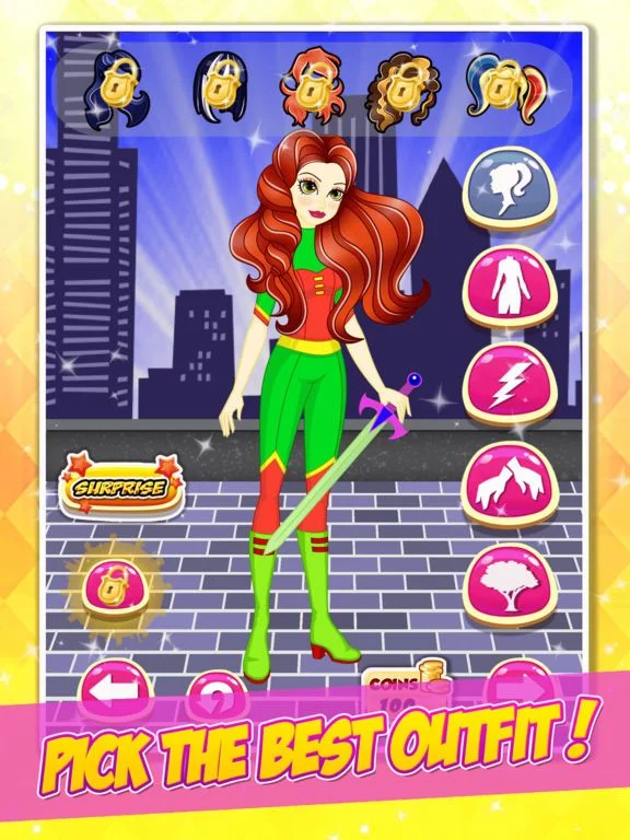 Изображение игры: Super Hero Girls Dress Up Games