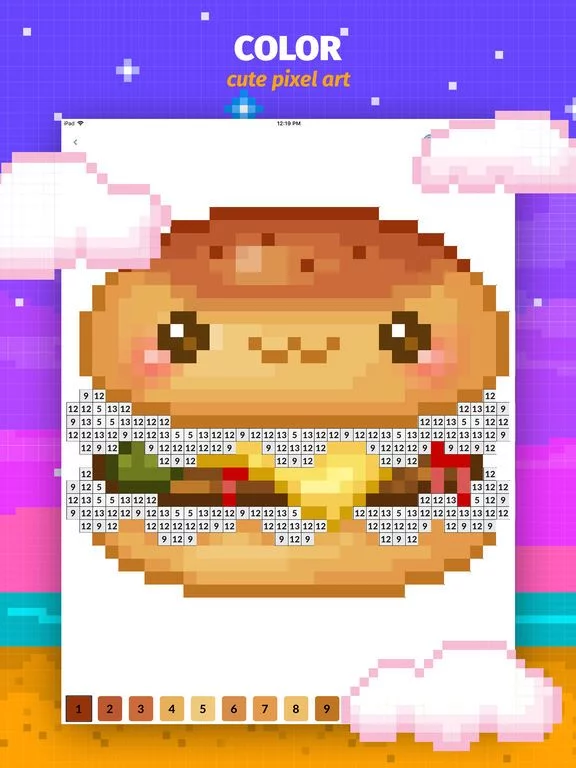 Изображение игры: Color Book: Cute Pixel Art App