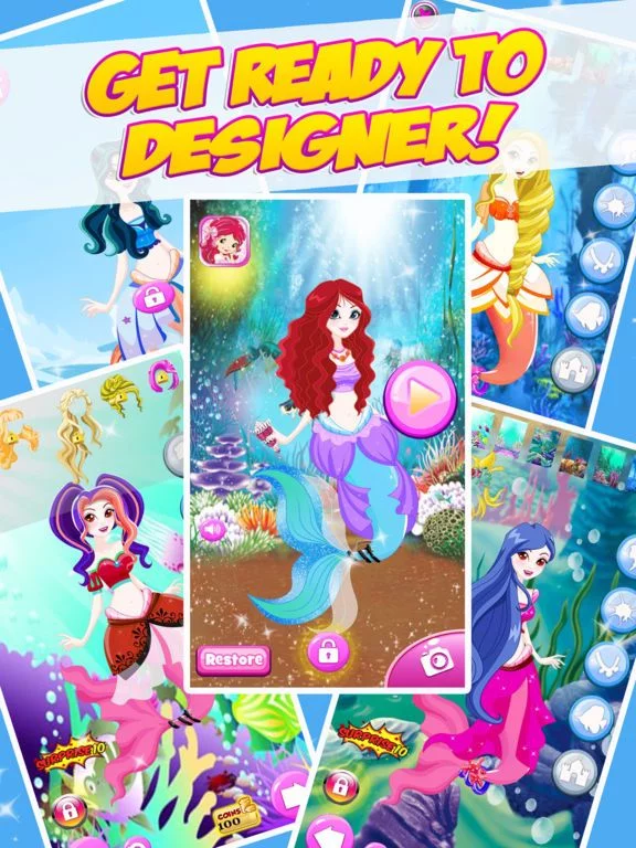 Изображение игры: The Princess Mermaid Dress Up Games