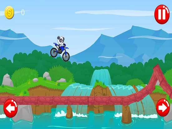 Изображение игры: panda moto run