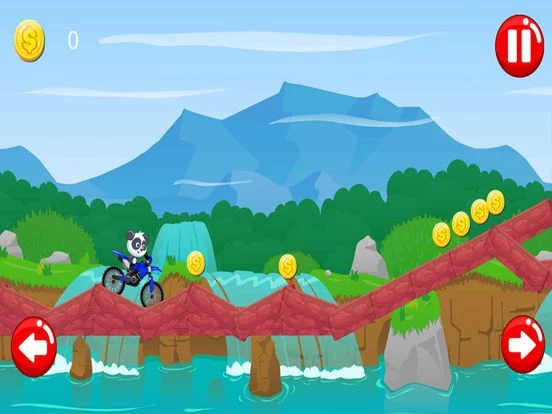 Изображение игры: panda moto run