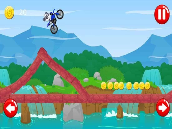 Изображение игры: panda moto run