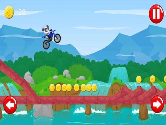 Изображение игры: panda moto run