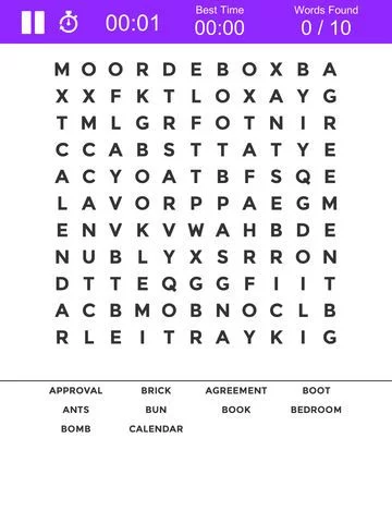 Изображение игры: Word Search Colorful Puzzle