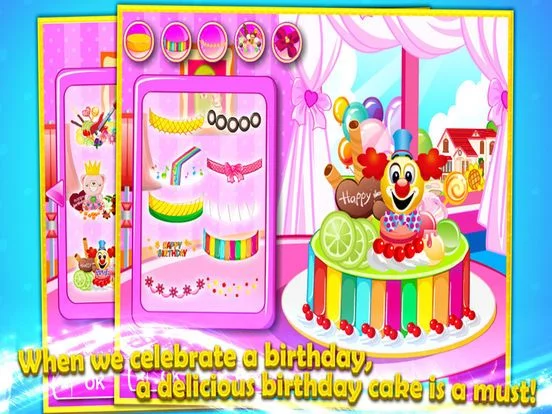 Изображение игры: Baby Game-Birthday cake decoration 1