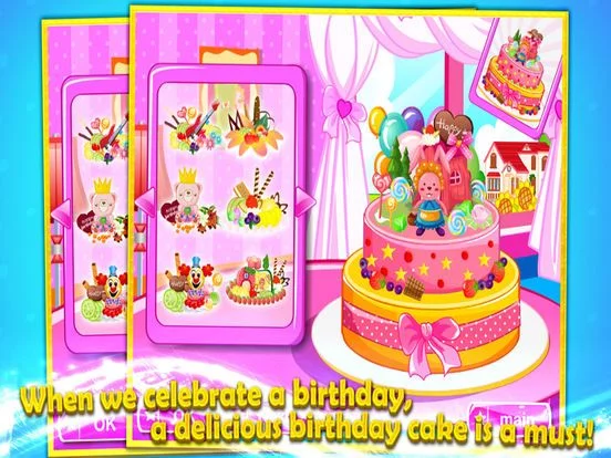 Изображение игры: Baby Game-Birthday cake decoration 1