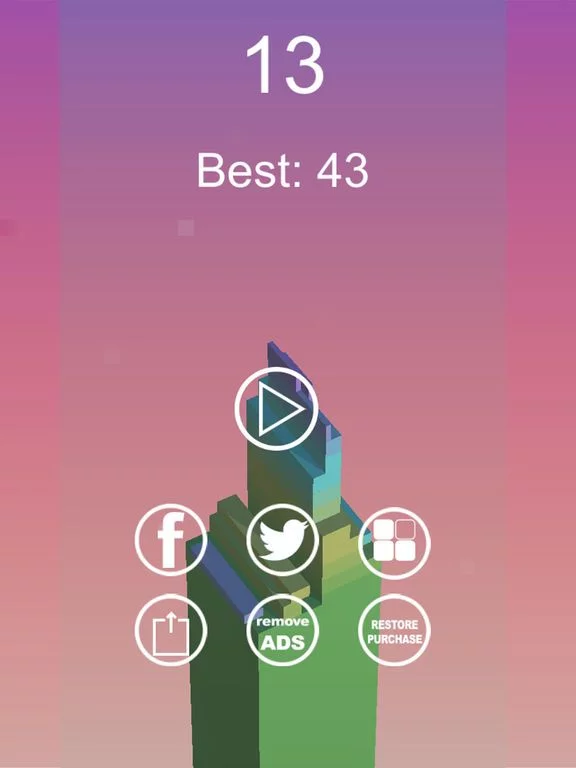 Изображение игры: Block Tower Stack-Up - Reach up high in the sky, play this endless blocks stacking game