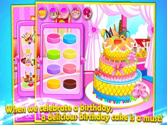 Изображение игры: Baby Game-Birthday cake decoration 1