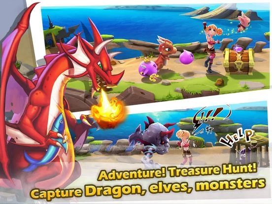 Изображение игры: Dragon Island - Dragons Battle City Builder Game