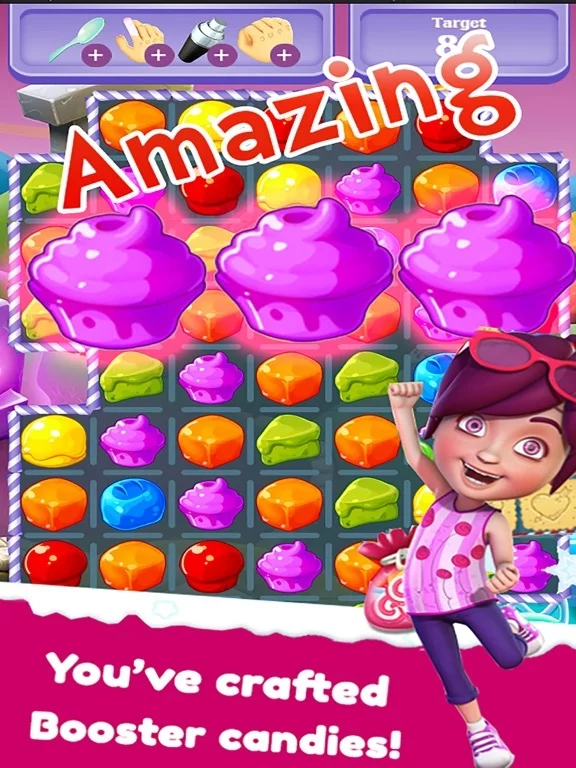 Изображение игры: Sweet Charm of Cream Cakes Match 3 Free Game